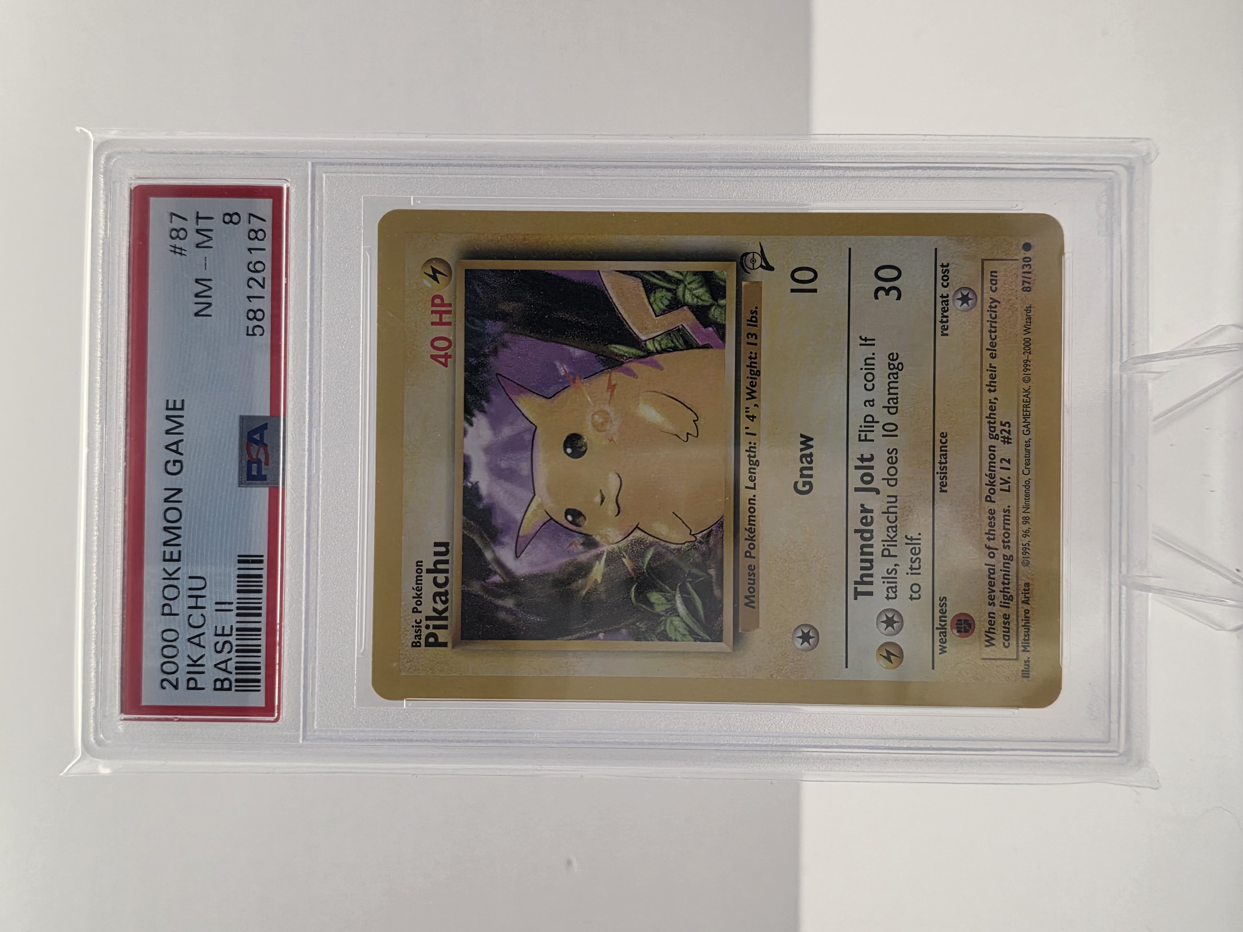 2000 - Pikachu - Base II - #87 - PSA 8